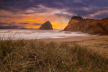Keuken achterwand Kust Cape Kiwanda zonsondergang Pacific City  © David Gn