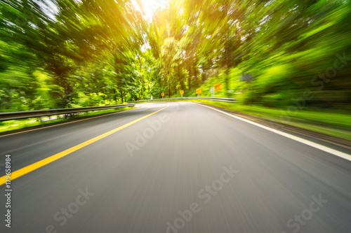 Motion blurred highway