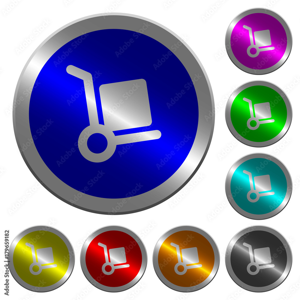 Hand truck luminous coin-like round color buttons Hand truck luminous coin-like round color buttons