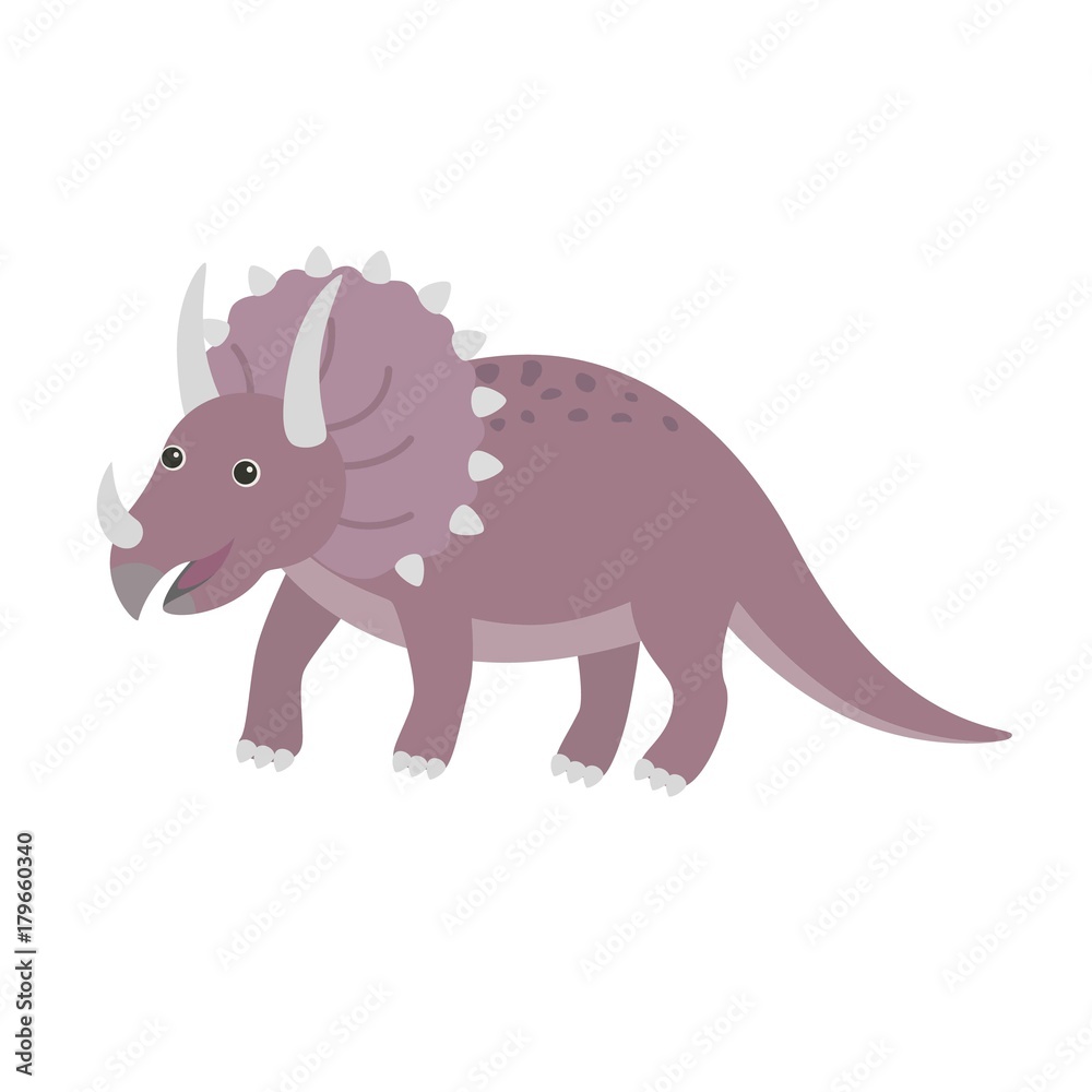 Triceratops dinosaur vector