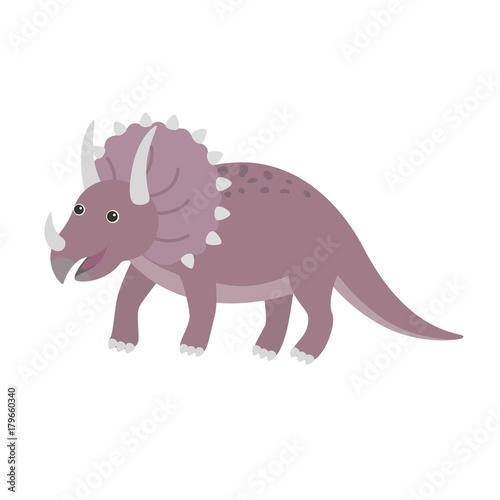 Triceratops dinosaur vector
