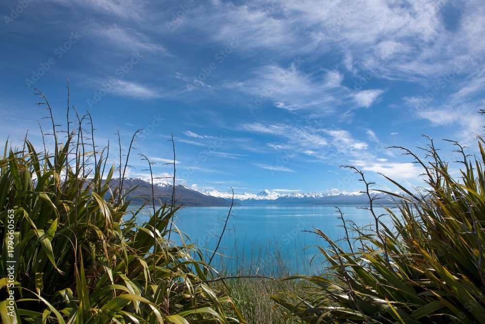Mount Cook. Lake pukaki New Zealand
