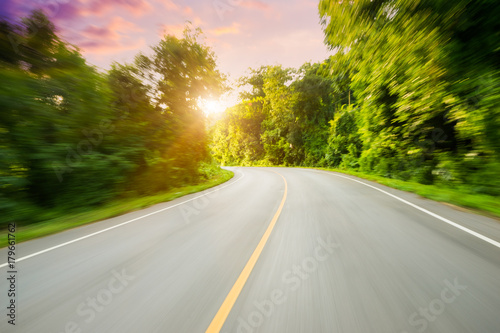 Motion blurred highway