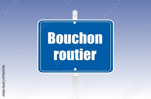 panneau bouchon routier