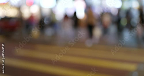 Wallpaper Mural Blur view of people crossing the road at night Torontodigital.ca