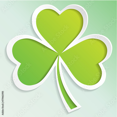 Irish shamrock leaves background for Happy St. Patrick's Day. EPS 10.