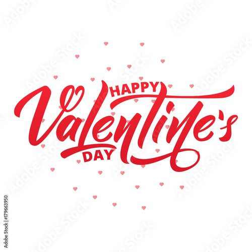 Happy Valentines Day. Text lettering design of Happy Valentine s day