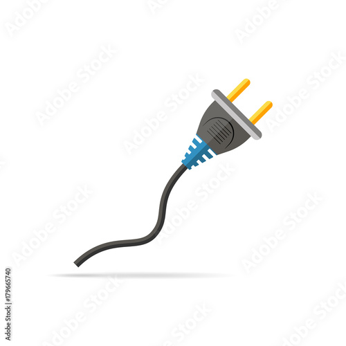 Wire plug icon. Vector illustration