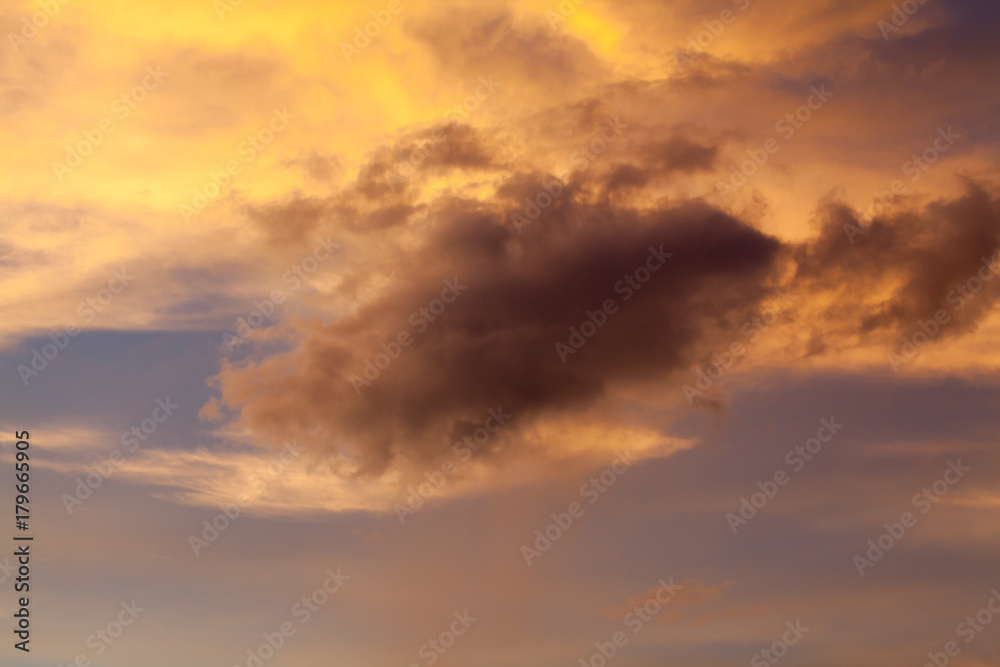 colorful sky and cloud