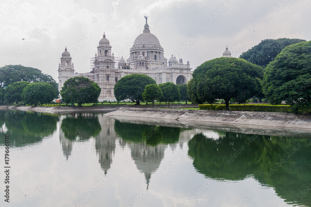 View of Victoria Memorial in Kolkata (Calcutta), India