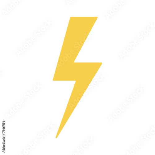 Lightning icon. Vector illustration.