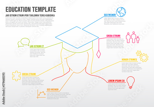 School education Infographic template