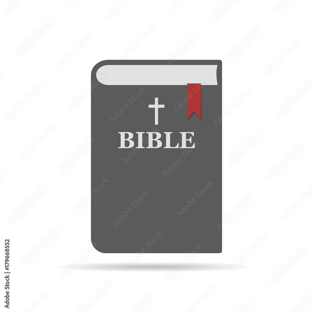 Bible flat icon. Vector illustration