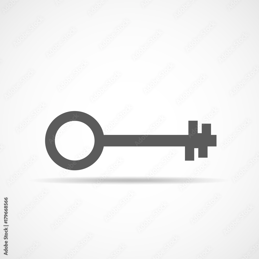 Key icon in flat style. Vector illustration Key icon in flat style. Vector illustration