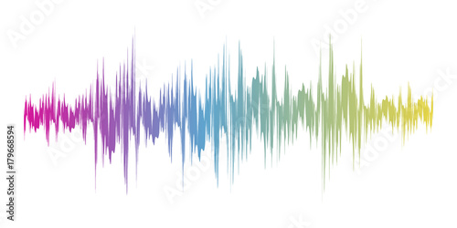 Color sound wave sign. Vector illustration.