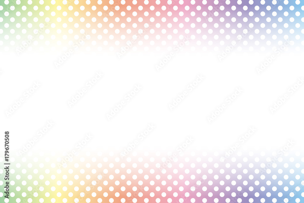 Background Wallpaper Vector Illustration Design Free Free Size Charge Free Colorful Color Rainbow Show Business Entertainment Party Image 背景素材壁紙 コピースペース メッセージスペース みずたま柄 水玉模様 ポッカ ドット ディザパターン Stock