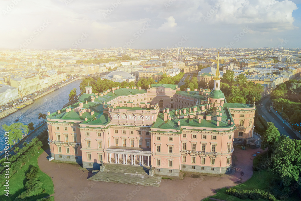View from the top of the Mikhailovsky Castle in St. Petersburg