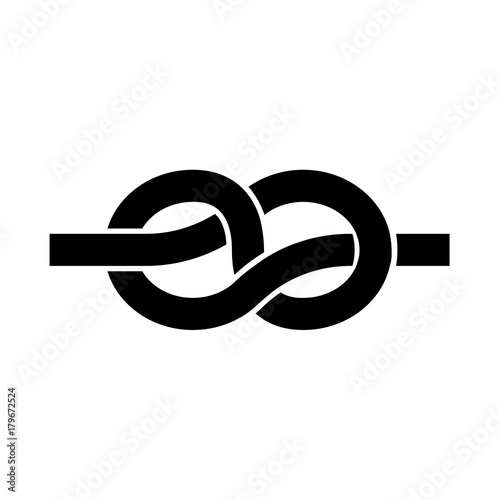 Knot it is black icon . photo