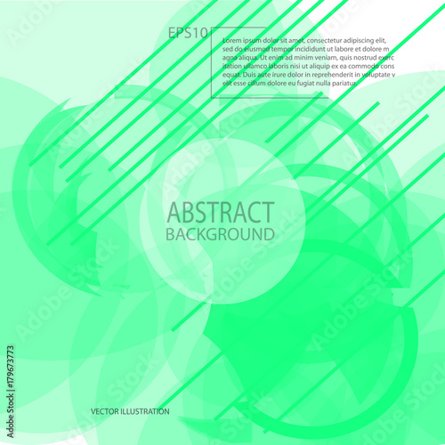 Abstract geometric green background vector for screen saver, banner ...