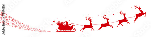 Santa Claus sleigh border