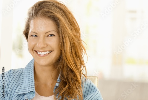 Portrait of happy young woman