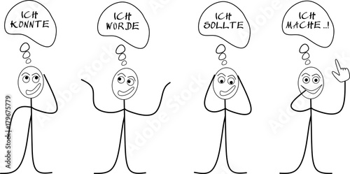 Ich könnte, ich würde, ich sollte, ich mache