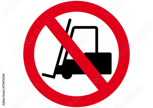 Schild Gabelstapler verboten