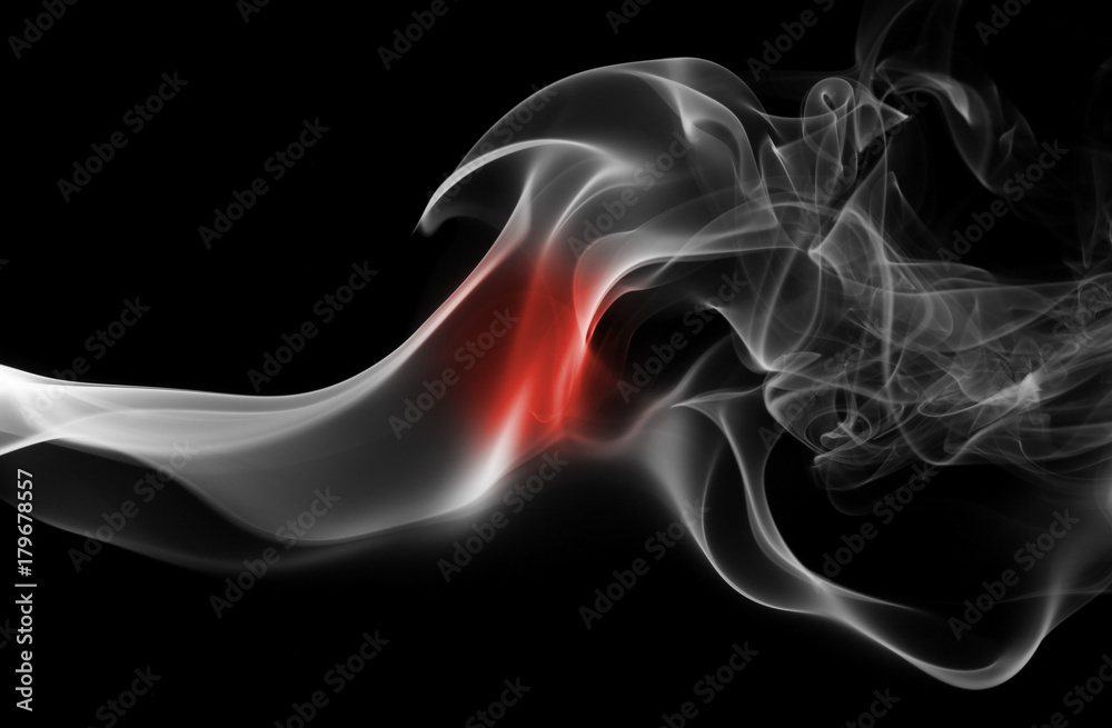 Fototapeta premium Japan flag smoke