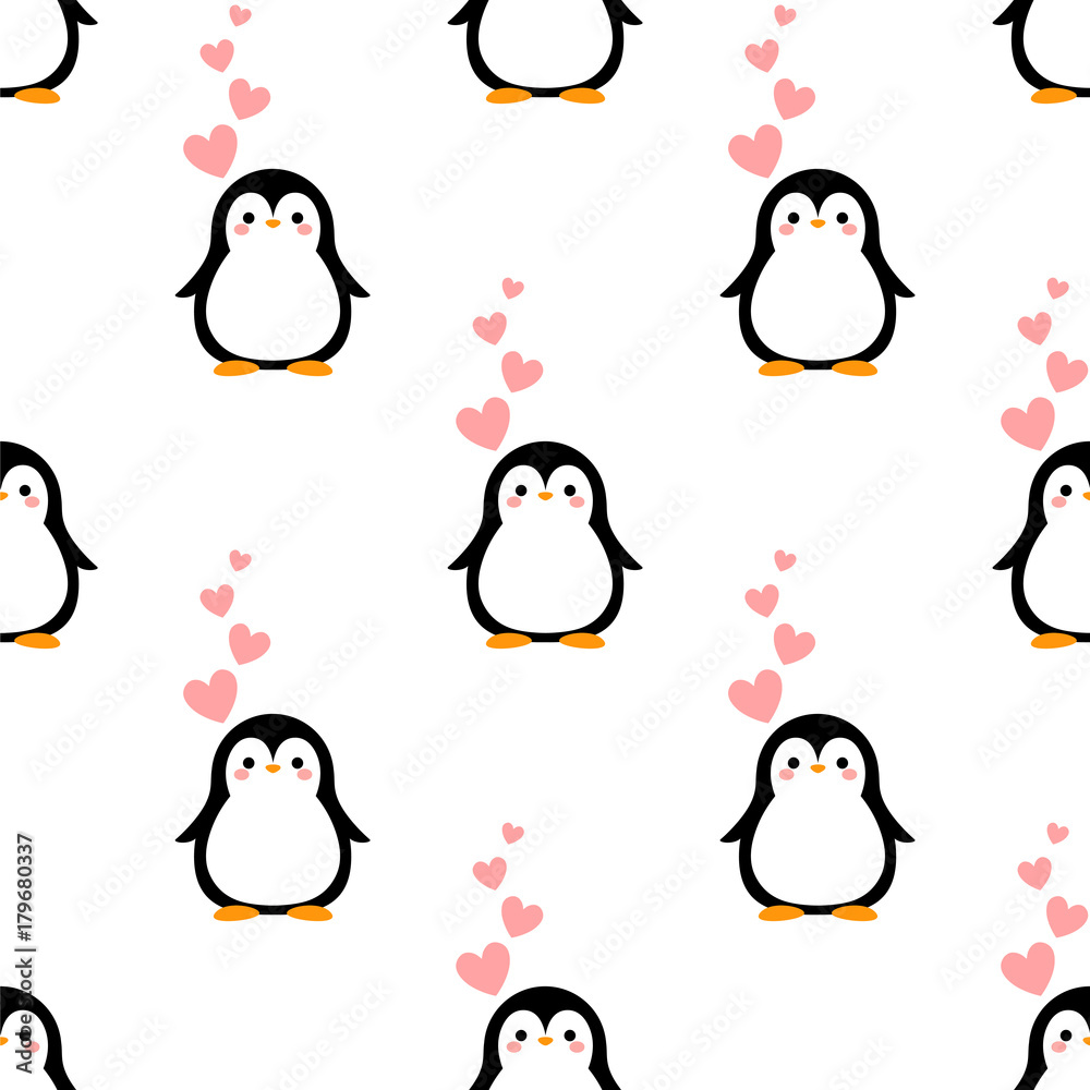 Fototapeta premium Snowman Seamless Pattern Background, Christmas Vector illustration