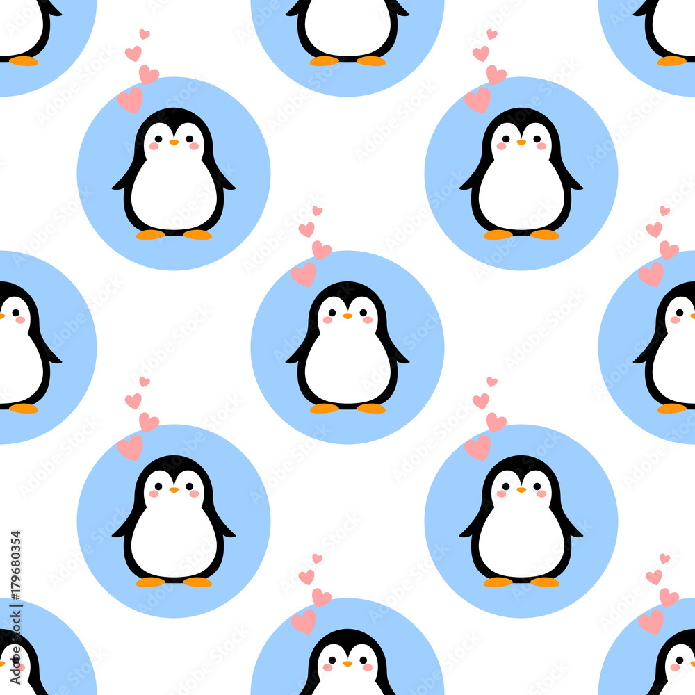 Fototapeta premium Snowman Seamless Pattern Background, Christmas Vector illustration