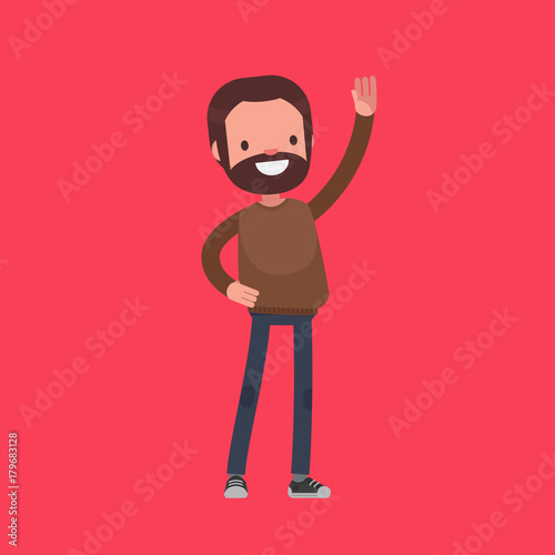 Male character in casual clothes: Vector illustration.