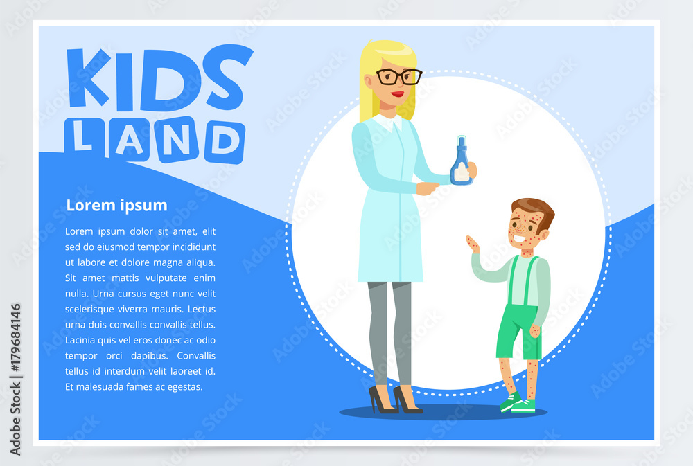 Boy with rash visiting family doctor in clinic Boy with rash visiting family doctor in clinic