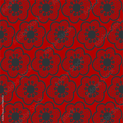 floral abstract seamless pattern