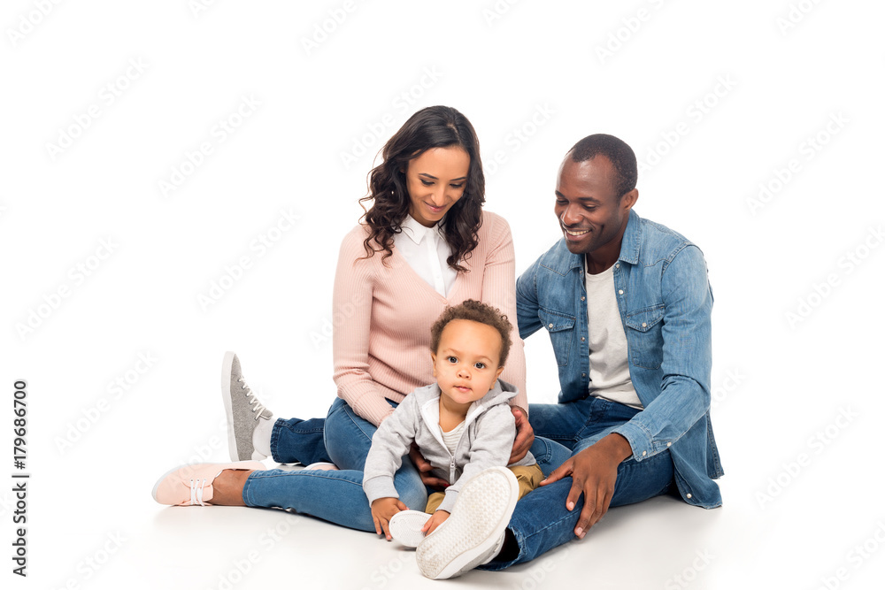 happy african american family