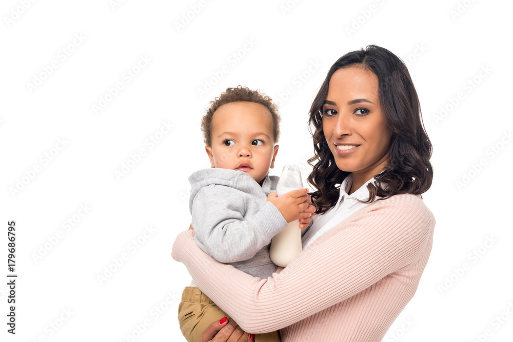 african american mother and son