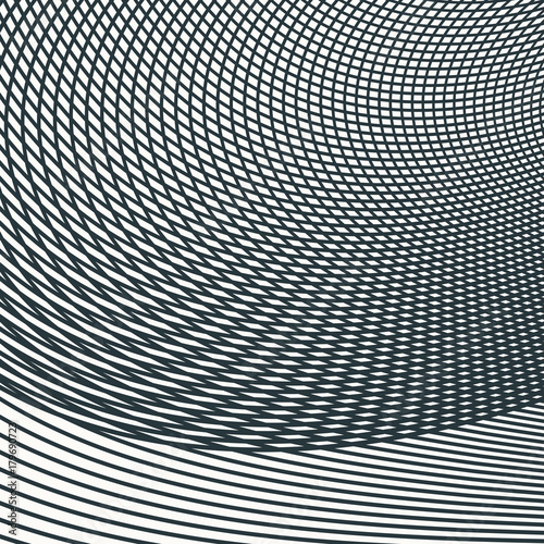 monochrome moire wave pattern. separate layer.