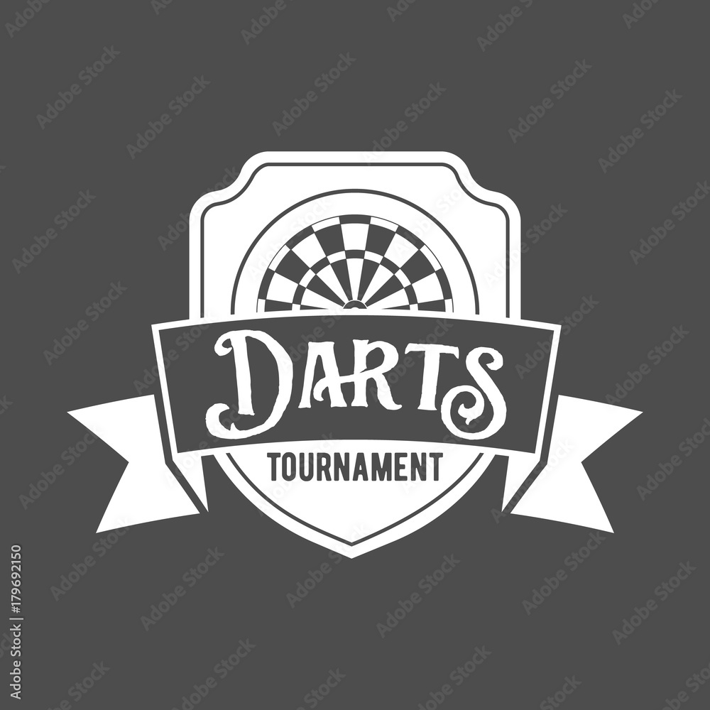 Darts labels set, badge, vector logos Darts labels set, badge, vector logos