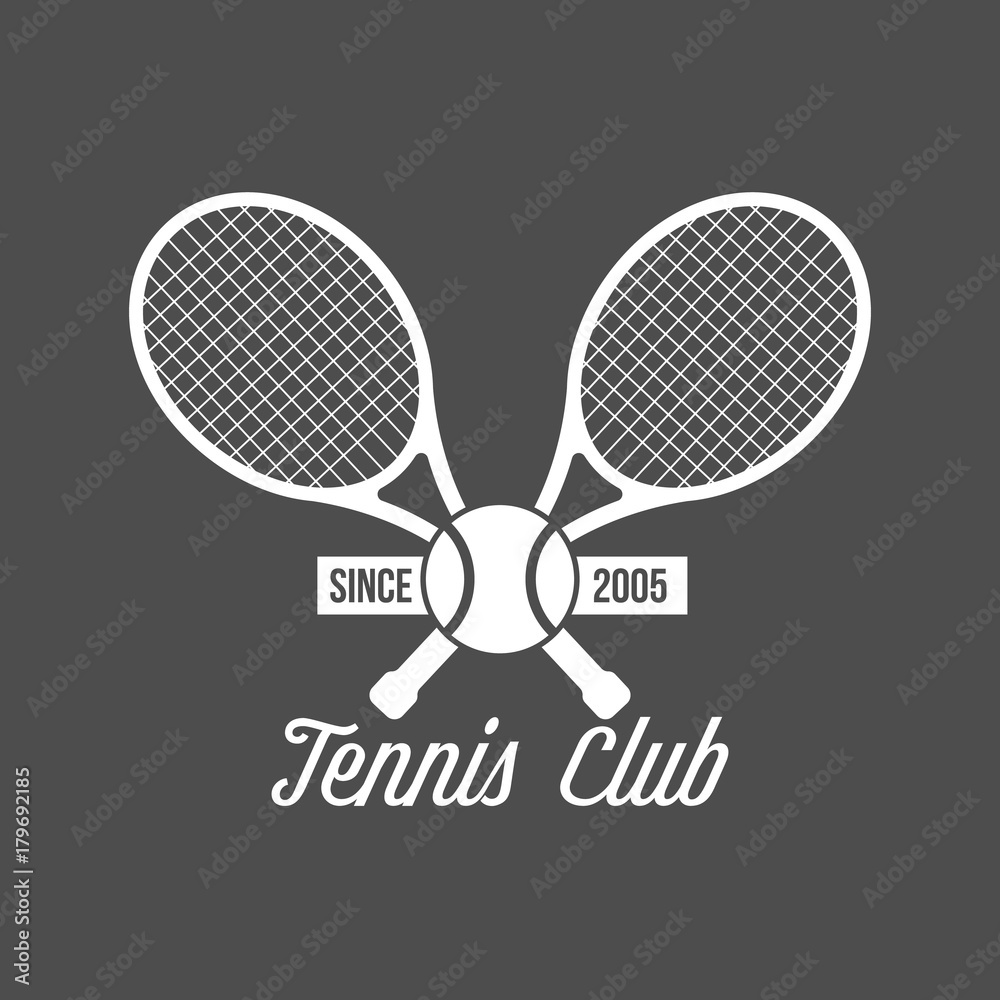 Tennis sports logo, label, emblem, design elements Tennis sports logo, label, emblem, design elements
