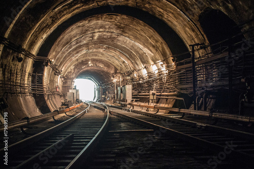 Subway tunnel. Kiev, Ukraine. Kyiv, Ukraine photo