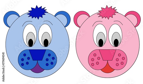 Ursinhos azul e rosa photo
