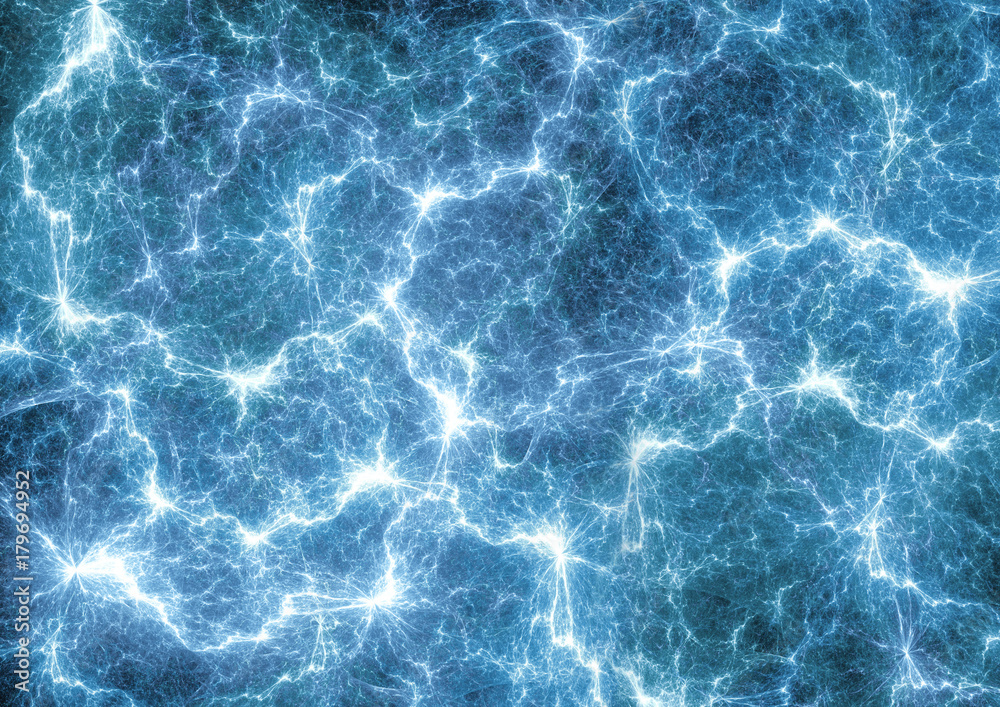Blue electrical lightning, abstract plasma background Blue electrical lightning, abstract plasma background