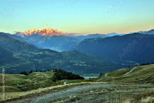 landscape view in mountainous terrain in Georgia