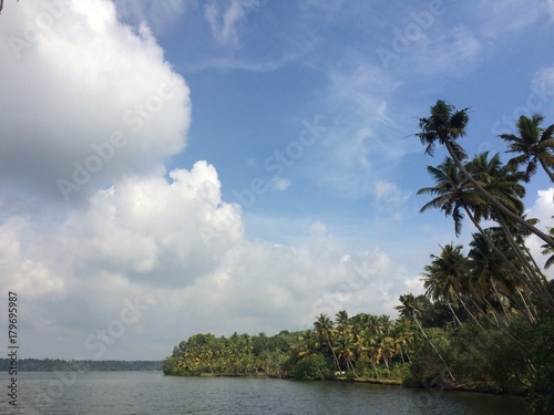 kerala riverside sky