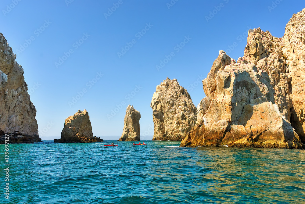Rock formations in Lands End, Cabo San Lucas, Mexico