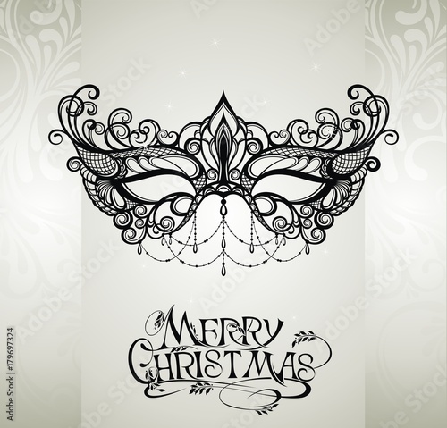 Mask.Merry Christmas illustration