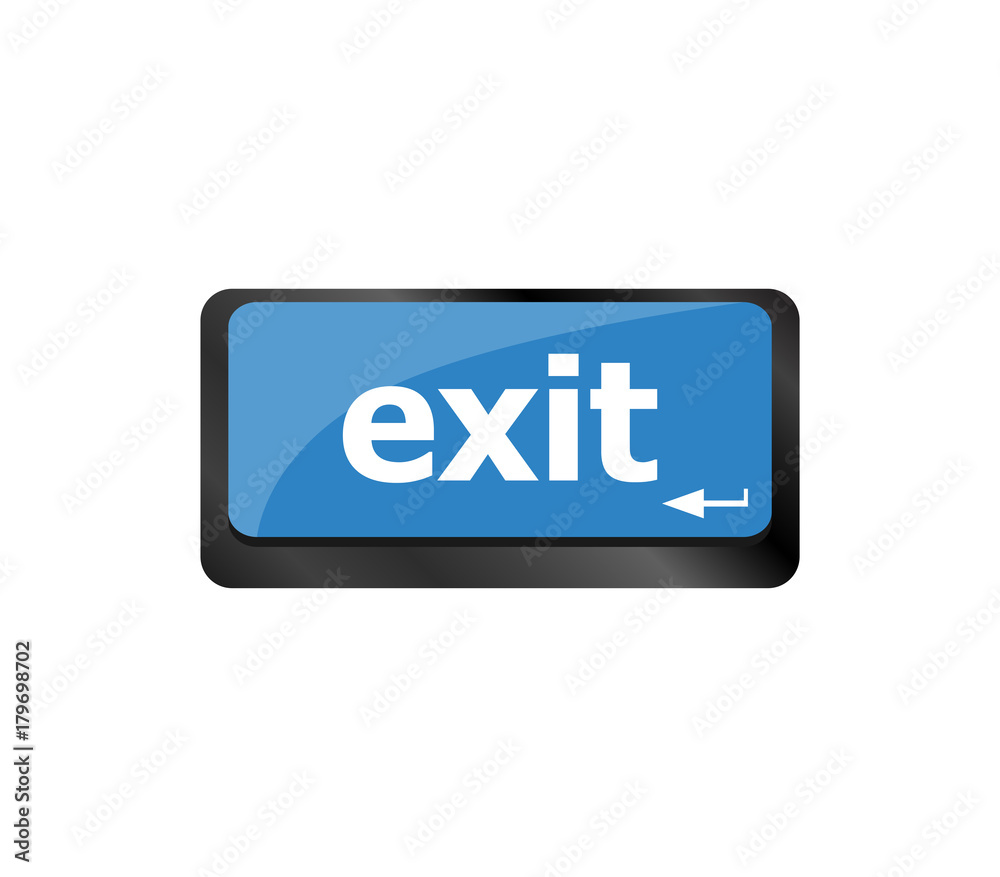 computer keyboard keys with exit on enter button computer keyboard keys with exit on enter button