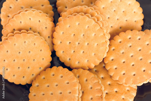 Closeup of a group cookies.