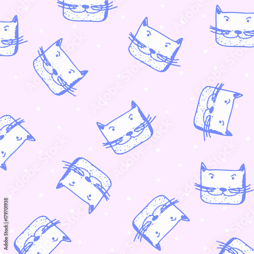 animal cartoon cat animals illustration pink