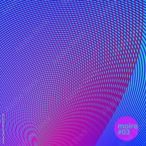 colourful moire wave pattern.