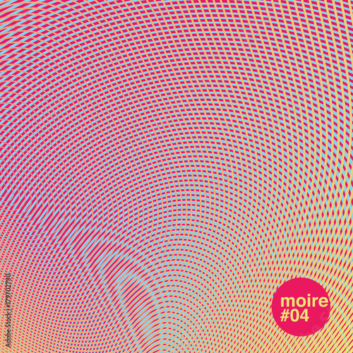 colourful moire wave pattern.